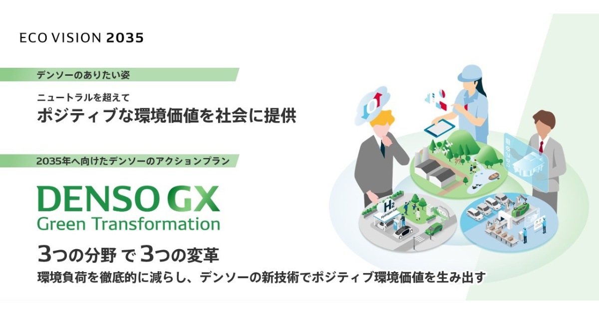 デンソー、新環境方針「エコビジョン2035」を策定──新技術で社会全体
